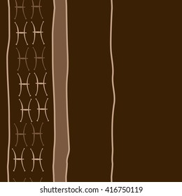 Vertical seamless pattern of zodiac signs, doodles, object,pisces, stripes, spot, copy space. Hand drawn.