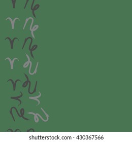 Vertical seamless  pattern of zodiac signs, doodles,  object,aries, capricorn, copy space. Hand drawn.