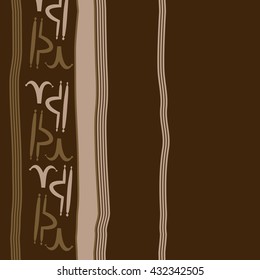 Vertical seamless  pattern of zodiac signs, doodles,  object,aries,libra, stripes, spot, copy space. Hand drawn.