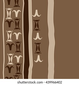 Vertical seamless pattern of zodiac signs, doodles,  object, gemini,aries, stripes, spot, copy space. Hand drawn.