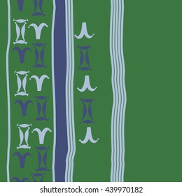 Vertical seamless pattern of zodiac signs, doodles,  object, gemini,aries, stripes, spot, copy space. Hand drawn.