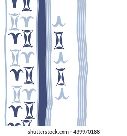 Vertical seamless pattern of zodiac signs, doodles,  object, gemini,aries, stripes, spot, copy space. Hand drawn.