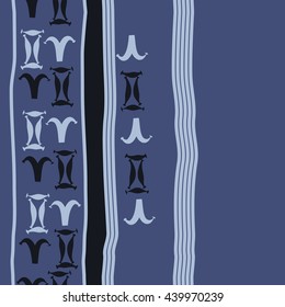 Vertical seamless pattern of zodiac signs, doodles,  object, gemini,aries, stripes, spot, copy space. Hand drawn.