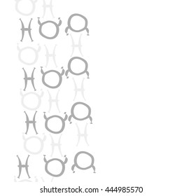 Vertical seamless pattern of zodiac signs, doodles,  object, taurus,pisces,  copy space. Hand drawn.