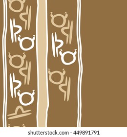 Vertical seamless  pattern of zodiac signs, doodles,  object, taurus,libra, stripes, copy space. Hand drawn.