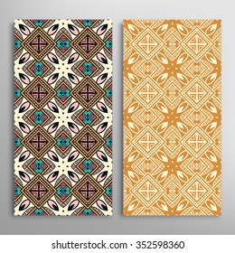 Vertical seamless patterns collection with floral geometric and lace texture for Wedding, Bridal, Valentine's day, greeting cards or Birthday Invitations, fabric or paper print. 
