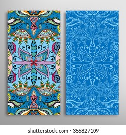 Vertical seamless patterns collection with floral geometric and lace texture for Wedding, Bridal, Valentine's day, greeting cards or Birthday Invitations, fabric or paper print. 