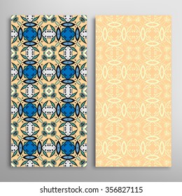 Vertical seamless patterns collection with floral geometric and lace texture for Wedding, Bridal, Valentine's day, greeting cards or Birthday Invitations, fabric or paper print. 
