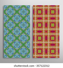 Vertical seamless patterns collection with floral geometric and lace texture for Wedding, Bridal, Valentine's day, greeting cards or Birthday Invitations, fabric or paper print. 
