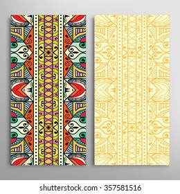 Vertical seamless patterns collection with floral geometric and lace texture for Wedding, Bridal, Valentine's day, greeting cards or Birthday Invitations, fabric or paper print. 