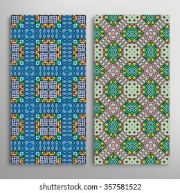 Vertical seamless patterns collection with floral geometric and lace texture for Wedding, Bridal, Valentine's day, greeting cards or Birthday Invitations, fabric or paper print. 