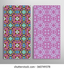 Vertical seamless patterns collection with floral geometric and lace texture for Wedding, Bridal, Valentine's day, greeting cards or Birthday Invitations, fabric or paper print. 