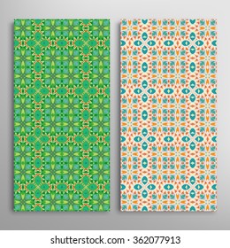 Vertical seamless patterns collection with floral geometric and lace texture for Wedding, Bridal, Valentine's day, greeting cards or Birthday Invitations, fabric or paper print. 