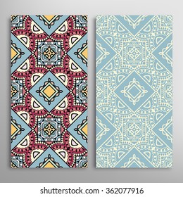 Vertical seamless patterns collection with floral geometric and lace texture for Wedding, Bridal, Valentine's day, greeting cards or Birthday Invitations, fabric or paper print. 