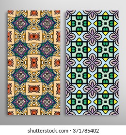 Vertical seamless patterns collection with floral geometric and lace texture for Wedding, Bridal, Valentine's day, greeting cards or Birthday Invitations, fabric or paper print. 