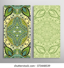 Vertical seamless patterns collection with floral geometric and lace texture for Wedding, Bridal, Valentine's day, greeting cards or Birthday Invitations, fabric or paper print. 
