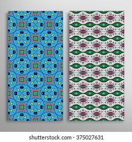 Vertical seamless patterns collection with floral geometric and lace texture for Wedding, Bridal, Valentine's day, greeting cards or Birthday Invitations, fabric or paper print. 
