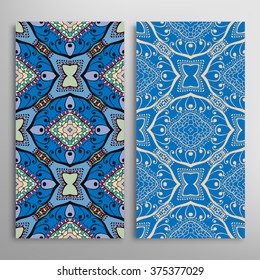 Vertical seamless patterns collection with floral geometric and lace texture for Wedding, Bridal, Valentine's day, greeting cards or Birthday Invitations, fabric or paper print. 