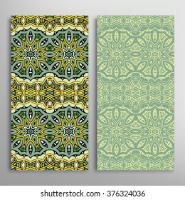 Vertical seamless patterns collection with floral geometric and lace texture for Wedding, Bridal, Valentine's day, greeting cards or Birthday Invitations, fabric or paper print. 