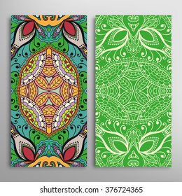 Vertical seamless patterns collection with floral geometric and lace texture for Wedding, Bridal, Valentine's day, greeting cards or Birthday Invitations, fabric or paper print. 