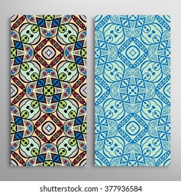 Vertical seamless patterns collection with floral geometric and lace texture for Wedding, Bridal, Valentine's day, greeting cards or Birthday Invitations, fabric or paper print. 
