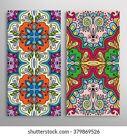 Vertical seamless patterns collection with floral geometric and lace texture for Wedding, Bridal, Valentine's day, greeting cards or Birthday Invitations, fabric or paper print. 