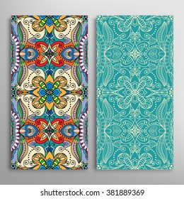 Vertical seamless patterns collection with floral geometric and lace texture for Wedding, Bridal, Valentine's day, greeting cards or Birthday Invitations, fabric or paper print. 