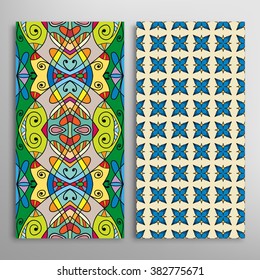 Vertical seamless patterns collection with floral geometric and lace texture for Wedding, Bridal, Valentine's day, greeting cards or Birthday Invitations, fabric or paper print. 