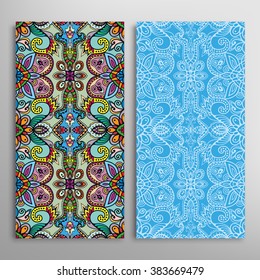 Vertical seamless patterns collection with floral geometric and lace texture for Wedding, Bridal, Valentine's day, greeting cards or Birthday Invitations, fabric or paper print. 