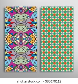 Vertical seamless patterns collection with floral geometric and lace texture for Wedding, Bridal, Valentine's day, greeting cards or Birthday Invitations, fabric or paper print. 
