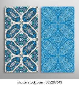 Vertical seamless patterns collection with floral geometric and lace texture for Wedding, Bridal, Valentine's day, greeting cards or Birthday Invitations, fabric or paper print. 
