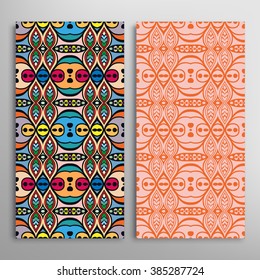 Vertical seamless patterns collection with floral geometric and lace texture for Wedding, Bridal, Valentine's day, greeting cards or Birthday Invitations, fabric or paper print. 