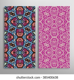Vertical seamless patterns collection with floral geometric and lace texture for Wedding, Bridal, Valentine's day, greeting cards or Birthday Invitations, fabric or paper print. 