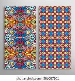Vertical seamless patterns collection with floral geometric and lace texture for Wedding, Bridal, Valentine's day, greeting cards or Birthday Invitations, fabric or paper print. 
