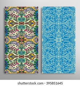 Vertical seamless patterns collection with floral geometric and lace texture for Wedding, Bridal, Valentine's day, greeting cards or Birthday Invitations, fabric or paper print. 