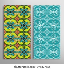 Vertical seamless patterns collection with floral geometric and lace texture for Wedding, Bridal, Valentine's day, greeting cards or Birthday Invitations, fabric or paper print. 