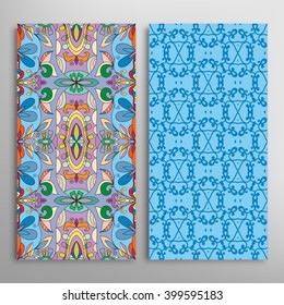 Vertical seamless patterns collection with floral geometric and lace texture for Wedding, Bridal, Valentine's day, greeting cards or Birthday Invitations, fabric or paper print. 