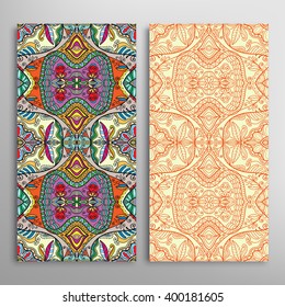 Vertical seamless patterns collection with floral geometric and lace texture for Wedding, Bridal, Valentine's day, greeting cards or Birthday Invitations, fabric or paper print. 