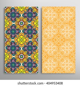 Vertical seamless patterns collection with floral geometric and lace texture for Wedding, Bridal, Valentine's day, greeting cards or Birthday Invitations, fabric or paper print. 
