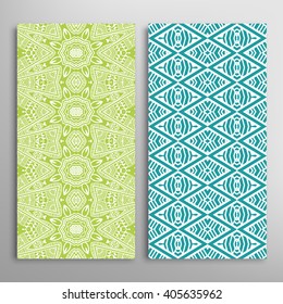 Vertical seamless patterns collection with floral geometric and lace texture for Wedding, Bridal, Valentine's day, greeting cards or Birthday Invitations, fabric or paper print. 