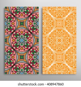 Vertical seamless patterns collection with floral geometric and lace texture for Wedding, Bridal, Valentine's day, greeting cards or Birthday Invitations, fabric or paper print. 