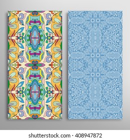 Vertical seamless patterns collection with floral geometric and lace texture for Wedding, Bridal, Valentine's day, greeting cards or Birthday Invitations, fabric or paper print. 