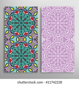 Vertical seamless patterns collection with floral geometric and lace texture for Wedding, Bridal, Valentine's day, greeting cards or Birthday Invitations, fabric or paper print. 