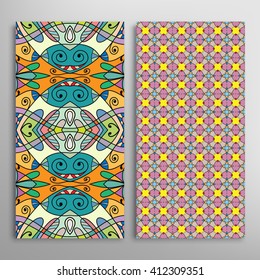 Vertical seamless patterns collection with floral geometric and lace texture for Wedding, Bridal, Valentine's day, greeting cards or Birthday Invitations, fabric or paper print. 