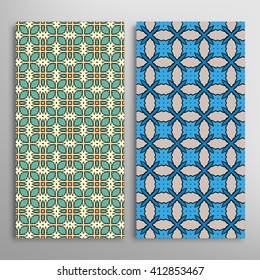 Vertical seamless patterns collection with floral geometric and lace texture for Wedding, Bridal, Valentine's day, greeting cards or Birthday Invitations, fabric or paper print. 