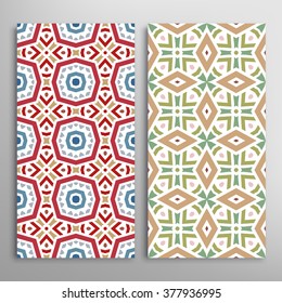 Vertical seamless patterns collection with geometric and lace texture for Wedding, Bridal, Valentine's day, greeting cards or Birthday Invitations, fabric or paper print. 
