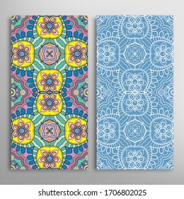 Diseño vertical sin fisuras, textura de encaje geométrico floral para Boda, Día de San Valentín, Tarjeta de felicitación o Invitación de Cumpleaños. Decorativos fondos de doodle impecables. Patrón de fronteras de origen étnico