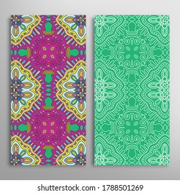 Patrones verticales sin fisuras, textura de encaje geométrico floral para Boda, Día de San Valentín, tarjeta de saludo o Invitación de Cumpleaños. Decorativos fondos de doodle impecables. Patrón de frontera de ornamentos étnicos