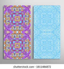 Patrones verticales sin fisuras, textura de encaje geométrico floral para Boda, Día de San Valentín, tarjeta de saludo o Invitación de Cumpleaños. Decorativos fondos de doodle impecables. Patrón de frontera de ornamentos étnicos