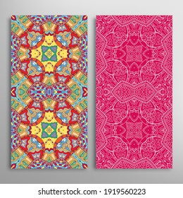 Patrones verticales sin fisuras, textura de encaje geométrico floral para Boda, Día de San Valentín, tarjeta de saludo o Invitación de Cumpleaños. Decorativos fondos de doodle impecables. Patrón de frontera de ornamentos étnicos